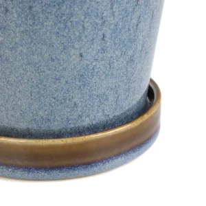 Oslonka Na Doniczke Maya Z Podstawka Niebieska 13,6X13,6X13,6 Cm