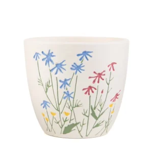 Oslonka Na Doniczke Meadow W Kolorowe Kwiaty 13X12X11 Cm