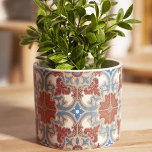 Oslonka Na Doniczke Storia We Wzor Azulejo 13X13X11 Cm