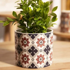 Oslonka Na Doniczke Storia We Wzor Azulejo 13X13X11 Cm