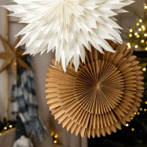 Ozdoba Papierowa Z Ledem Shallow Naturalna 50 Cm