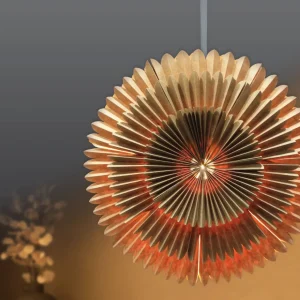 Ozdoba Papierowa Z Ledem Shallow Naturalna 50 Cm