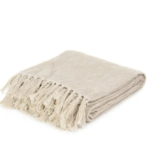 Pled Nori Bawelniany Z Bezowym Wzorem 130X170 Cm