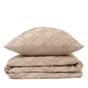 Pościel Carre Z Mikrofibry Bezowa 160X200 Cm