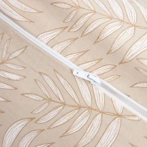 Pościel Coraline Bawelniana Bezowa W Liscie 200X220 Cm