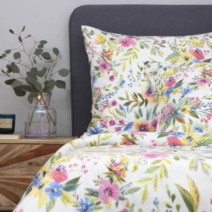 Pościel Floral Z Mikrofibry W Kolorowe Kwiatki 200X220 Cm