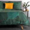 Pościel Gallo Z Mikrofibry Zielona W Liscie 160X200 Cm