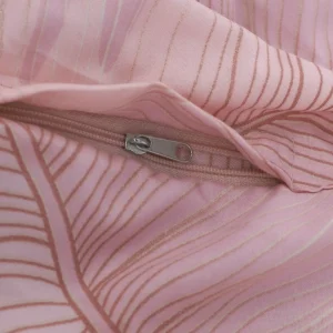 Pościel Gallo Z Mikrofibry Rozowa W Liscie 200X220 Cm