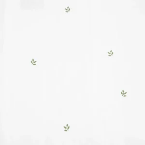 Pościel Hadley Bawelniana W Listki Z Zielona Lamowka 140X200 Cm + 1*50X60 Cm