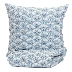 Pościel Haven Bawelniana Biala W Granatowy Wzor 220X200 Cm