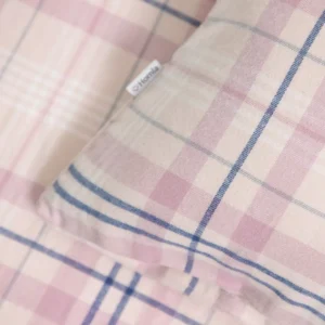 Pościel Idaho Flanelowa Rozowa W Krate 160X200 Cm + 1 X 50X60 Cm