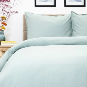 Pościel Kinsey Bawelniana Mietowa Z Denimowym Szwem 200X220 + 2*50X60 Cm