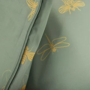 Pościel Luro Z Mikrofibry Oliwkowa W Owady 140X200 Cm + 1*70X80 Cm