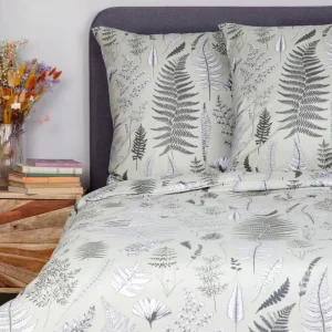 Pościel Milie Z Mikrofibry Zielolna W Liscie Paproci 160X200 Cm