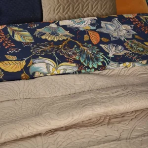 Pościel Otamo Z Mikrofibry W Liscie I Kwiaty 200X220 Cm