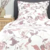 Pościel Rosa Z Mikrofibry W Rozowe Liscie 140X200 Cm + 1*70X80 Cm