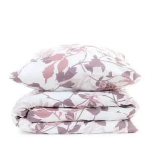 Pościel Rosa Z Mikrofibry W Rozowe Liscie 140X200 Cm + 1*70X80 Cm