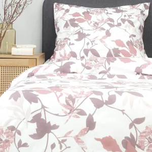 Pościel Rosa Z Mikrofibry W Rozowe Liscie 160X200 Cm