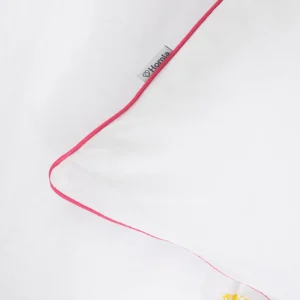 Pościel Sadie Bawelniana W Kwiatki Z Rozowa Lamowka 140X200 Cm + 1*50X60 Cm