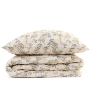 Pościel Senli Z Mikrofibry Bezowa W Kwiaty 200X220 Cm