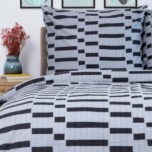 Pościel Viviette Bawelniana Szaro-Czarna 200X220 Cm