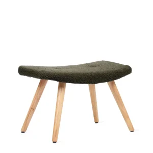 PodNożek Moss Teddy Boucle W Tkaninie Teddy Zielony 61X41X38 Cm