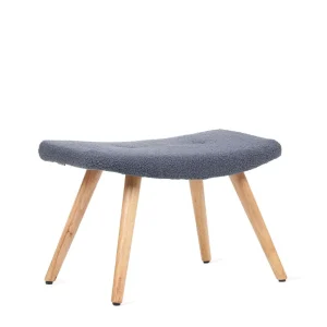 PodNożek Moss Teddy Boucle W Tkaninie Teddy Granatowy 61X41X38 Cm