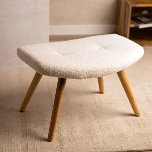 PodNożek Moss Teddy Boucle W Tkaninie Teddy 61X41X38 Cm