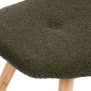 PodNożek Moss Teddy Boucle W Tkaninie Teddy Zielony 61X41X38 Cm