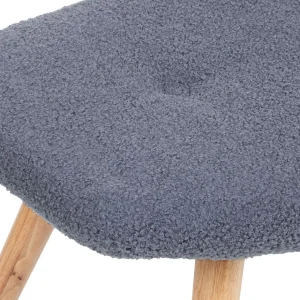 PodNożek Moss Teddy Boucle W Tkaninie Teddy Granatowy 61X41X38 Cm