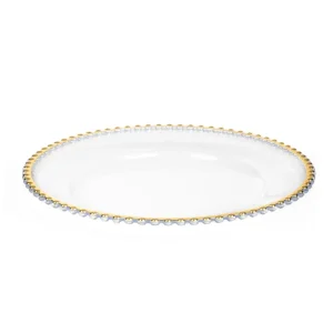 Podstawka Golden Rant Pod Talerz Ze Zlota Obwodka Kulki 33Cm