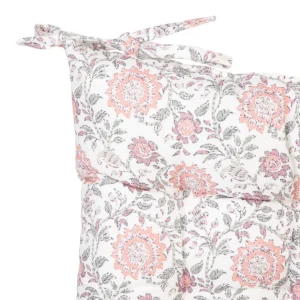 Poduszka Na Krzeslo Aldra Pikowana W Kwiatowy Wzor 40X40