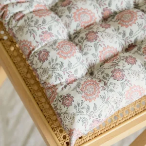 Poduszka Na Krzeslo Aldra Pikowana W Kwiatowy Wzor 40X40