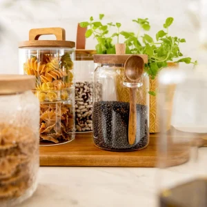 Pojemnik Carlos Szklany Z Akacjowa Lyzeczka 0,9 L