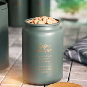 Pojemnik Escille Metalowy Z Drewnina Pokrywka 14X9 Cm