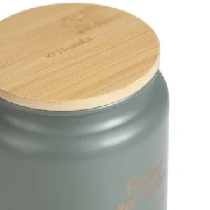 Pojemnik Escille Metalowy Z Drewnina Pokrywka 14X9 Cm