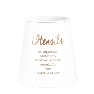 Pojemnik Escille Na Sztućce Bialy 14X14 Cm