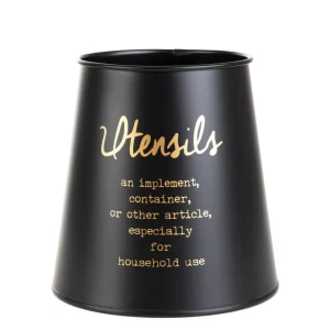 Pojemnik Escille Na Sztućce Czarny 14X14 Cm