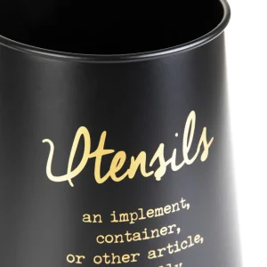 Pojemnik Escille Na Sztućce Czarny 14X14 Cm