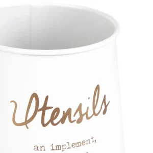 Pojemnik Escille Na Sztućce Bialy 14X14 Cm