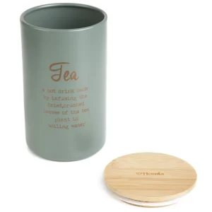 Pojemnik Escille Z Drewniana Pokrywka Na Herbatę 14X8 Cm