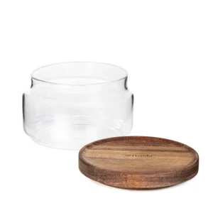 Pojemnik Gabin Szklany Z Akacjowym Wieczkiem 0,7 L