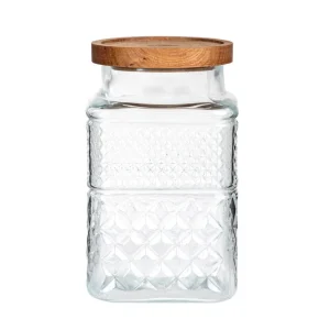 Pojemnik Moladri Kwadratowy Z Akacjowa Przykrywka 1,9 L