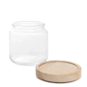 Pojemnik Nesta Na Waciki Z Bambusowa Pokrywka 10X10,5X10 Cm