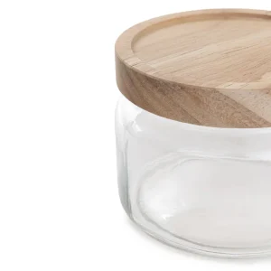 Pojemnik Nesta Na Waciki Z Bambusowa Pokrywka 10X10X7,5Cm