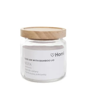 Pojemnik Nesta Na Waciki Z Bambusowa Pokrywka 10X10,5X10 Cm