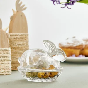 Pojemnik Tigre Krolik Szklany Z Podstawka 12X9Cm