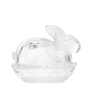 Pojemnik Tigre Krolik Szklany Z Podstawka 12X9Cm
