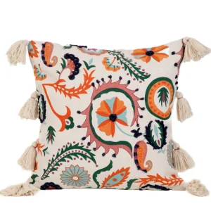 Poszewka Archa W Kolorowy Wzor Z Fredzlami 45X45 Cm