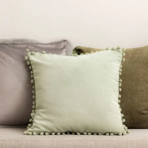 Poszewka Eslov Pistacjowa Z Pomponami 45X45 Cm